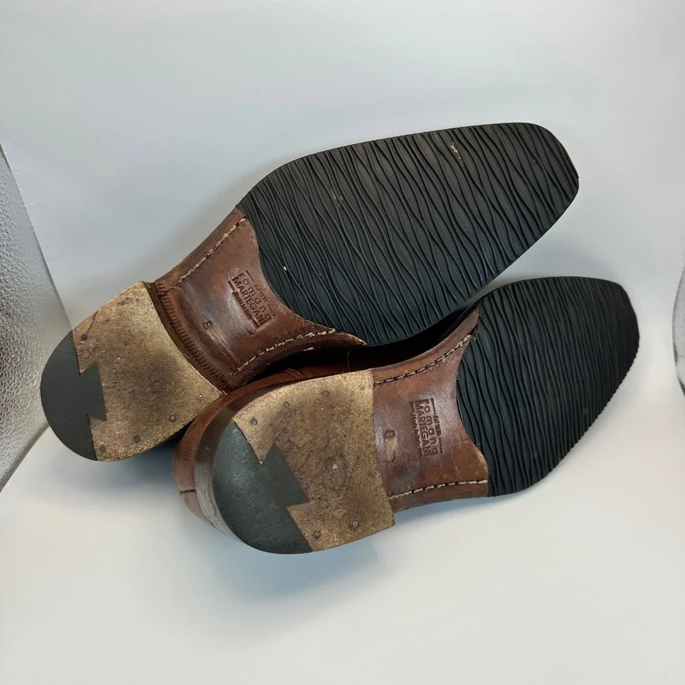 Romano Martegani Apron Toe‎ Derbies Mens 8 Brown Leather Italian Luxury Classic